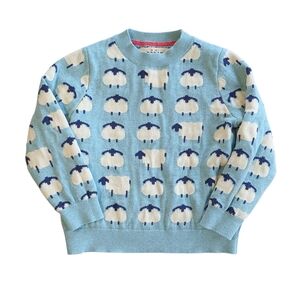 SOLD Mini Boden Novelty Sweater-Tourmaline Blue Sheep